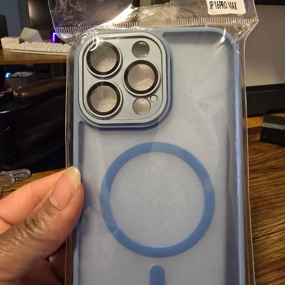 Blue 16 Pro Max iPhone Magnetic Case
